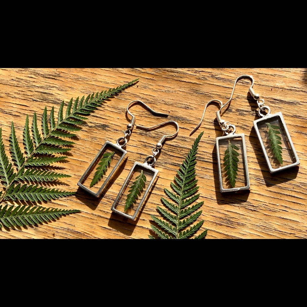 Fern Rectangle Earrings